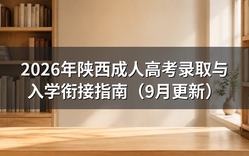 陕西成人高考录取与入学衔接怎么办