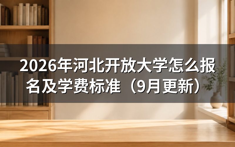 河北开放大学怎么报名