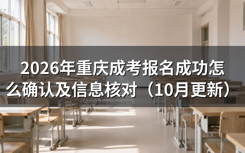 重庆成考报名成功怎么确认