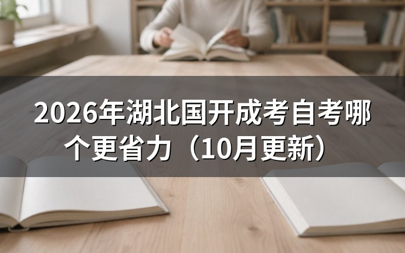 湖北国开成考自考哪个更省力