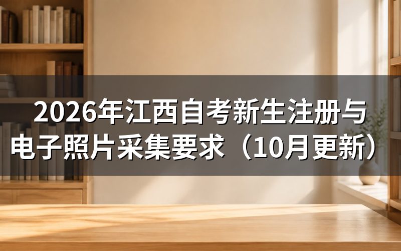 江西自考新生注册与电子照片采集怎么操作