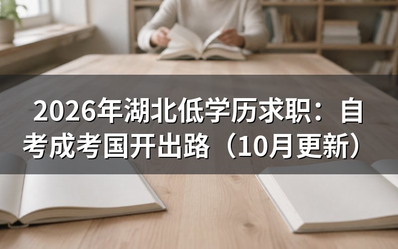 湖北低学历求职怎么选自考成考国开