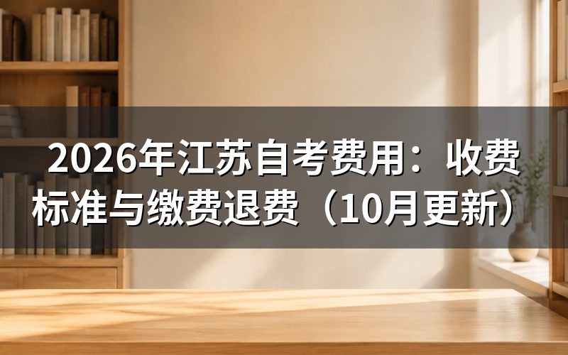 江苏自考费用各项目怎么收