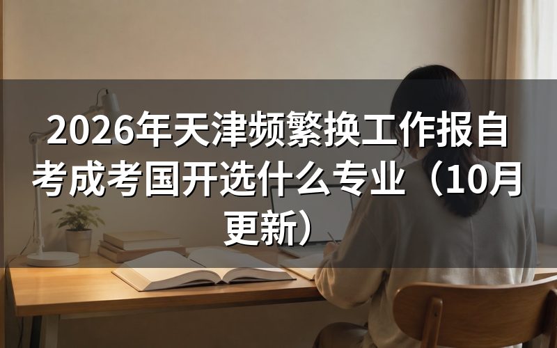 天津频繁换工作报自考成考国开选什么专业