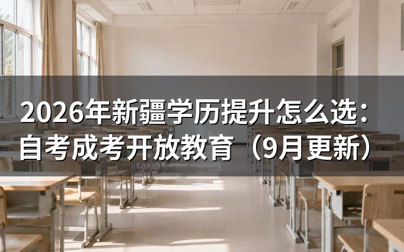 新疆学历提升怎么选报名条件