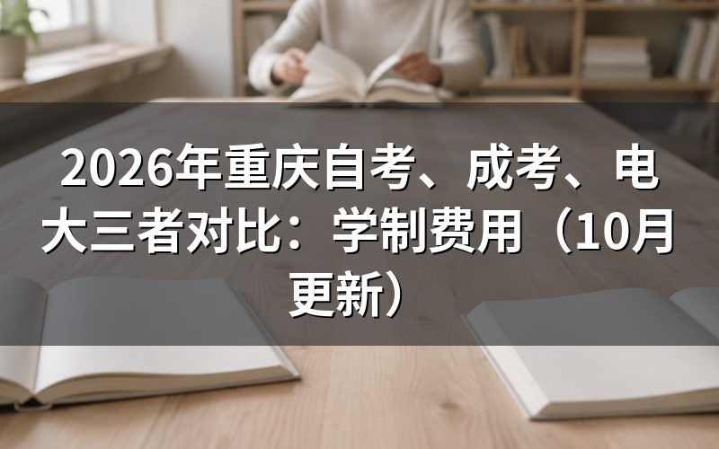 重庆自考、成考、电大三者对比怎么报名