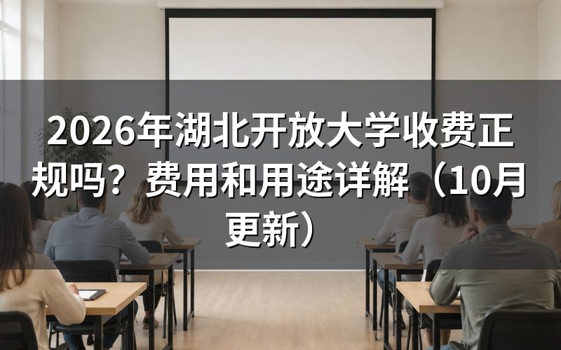 湖北开放大学收费正规吗,具体费用怎么交