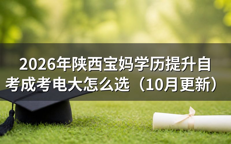 陕西宝妈选自考成考电大哪个更适合边带娃边学