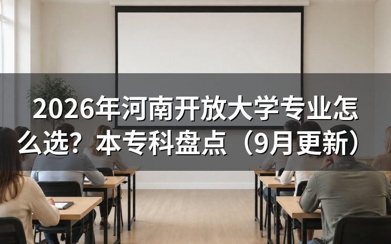 河南开放大学专业怎么选才符合报读条件