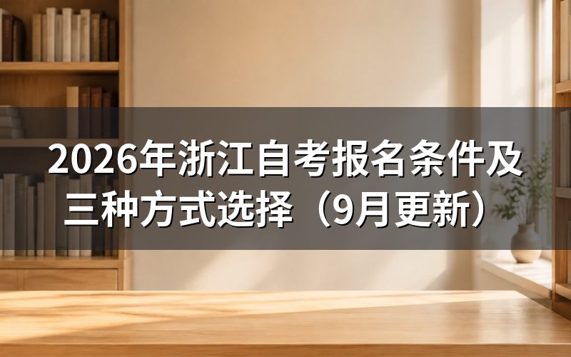 浙江自考报名条件是什么