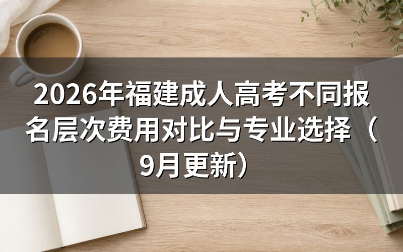 福建成人高考不同报名层次费用对比怎么看