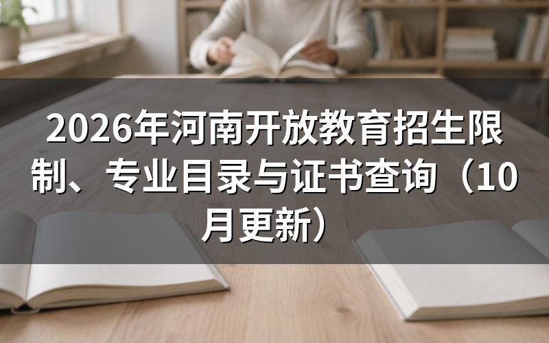 河南开放教育招生限制怎么核对