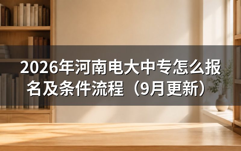 河南电大中专怎么报名并完成学籍注册