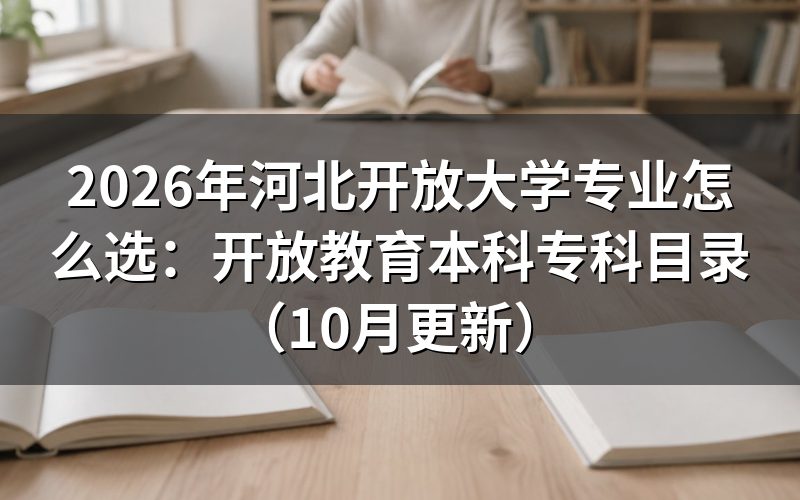 河北开放大学专业怎么选本科和专科