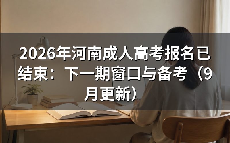 河南成人高考报名已结束后还能怎么选择