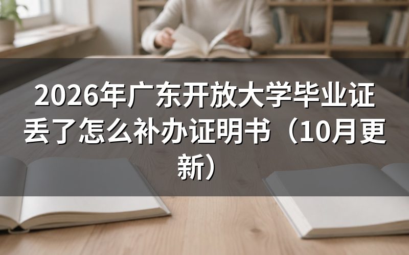 广东开放大学毕业证明书怎么申请