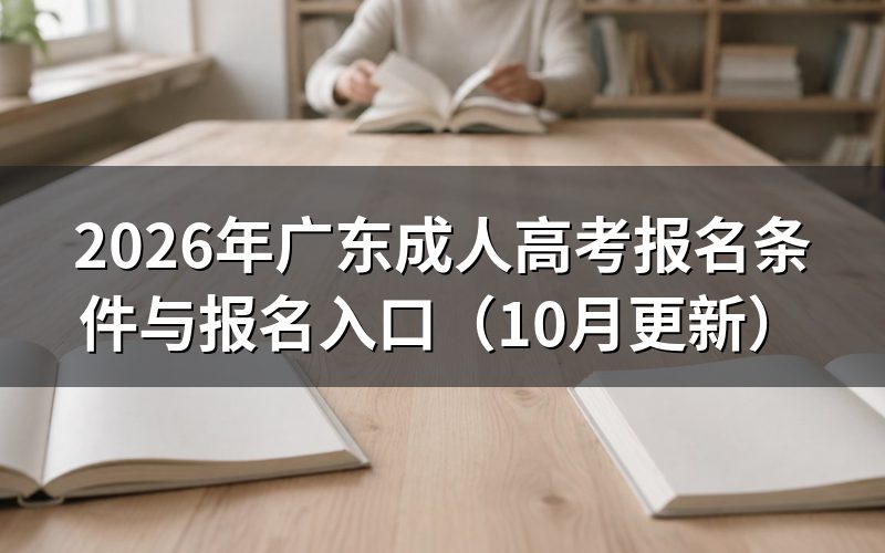 广东成人高考报名条件有哪些