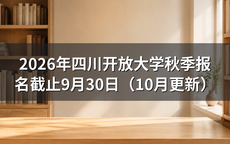 四川开放大学秋季报名需要什么材料