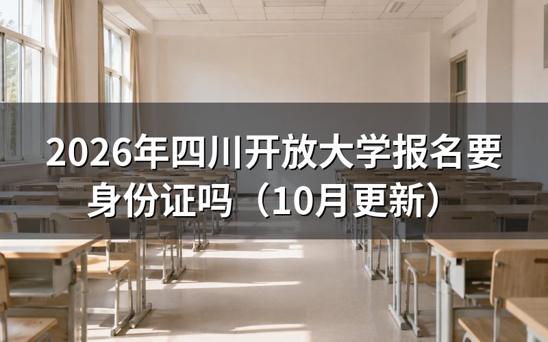 四川开放大学报名身份证有什么要求