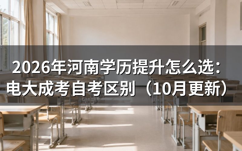河南电大、成考、自考报考条件有什么区别