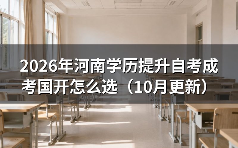 河南自考和成考报名条件有什么不同
