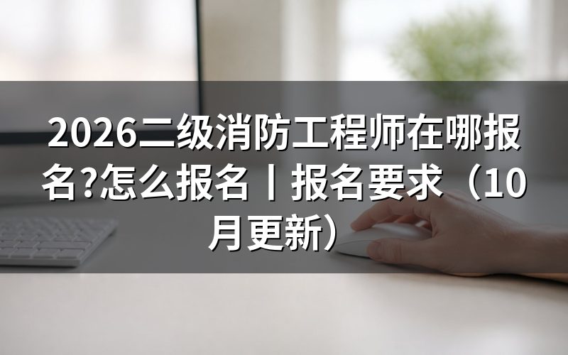 二级消防工程师报名,先认准当地公告指定入口