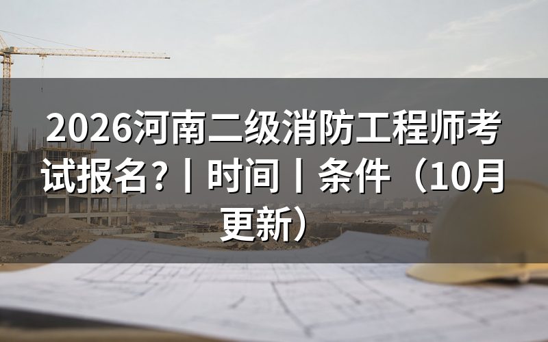 河南二级消防工程师报名时间,看报名表证书名称