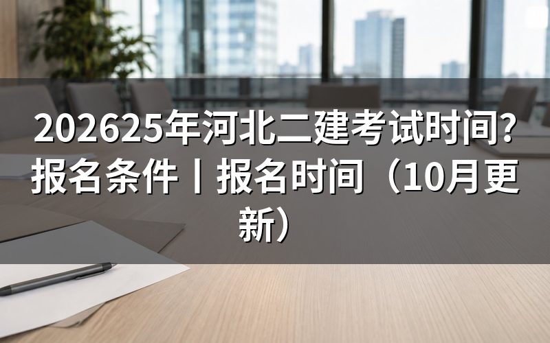 二建河北报名时间，先核对准考证年份