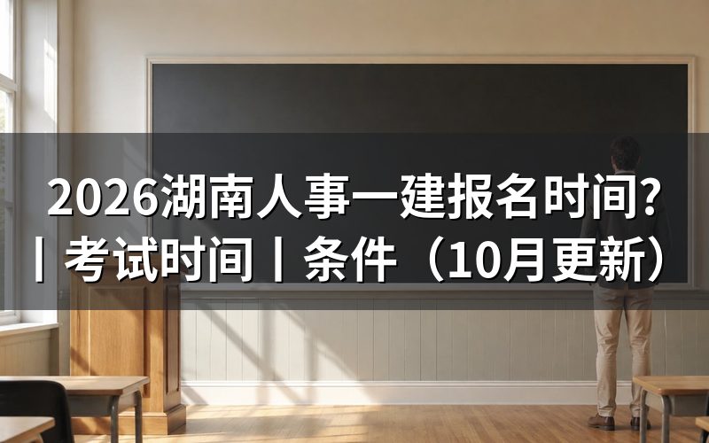 湖南省一建报名时间和考试时间,看报名信息页