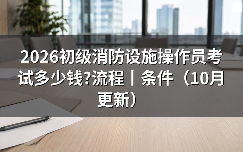 初级消防设施操作员考试流程，从公告页面核对费用
