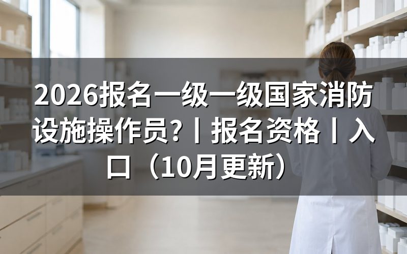 报名消防一级国家消防设施操作员,先核对等级栏