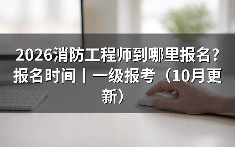一级消防工程师在哪里报考,认准报名服务平台