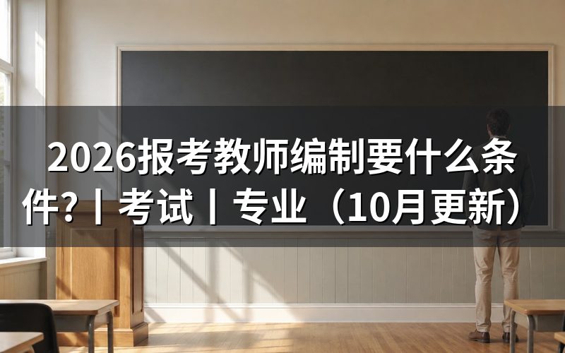 报考教师编制有何条件,先核对招聘公告和资格证