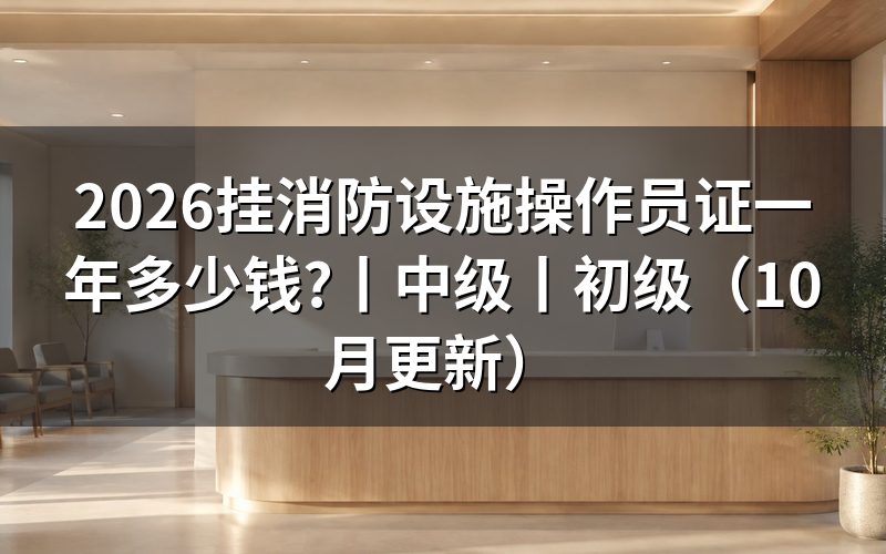 消防设施操作员多少钱,先看缴费回执