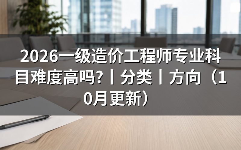 一级造价工程师专业难度排行,先看科目表