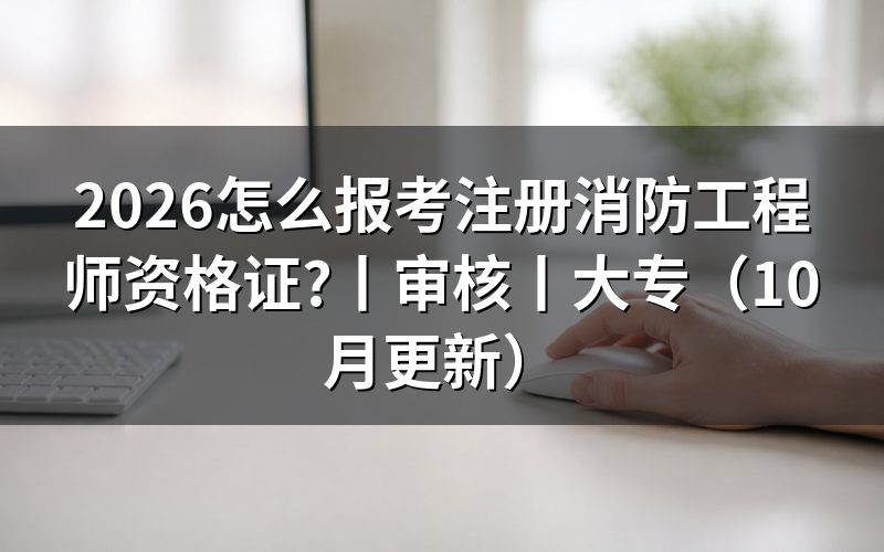 注册消防工程师报考,先看报名系统时间