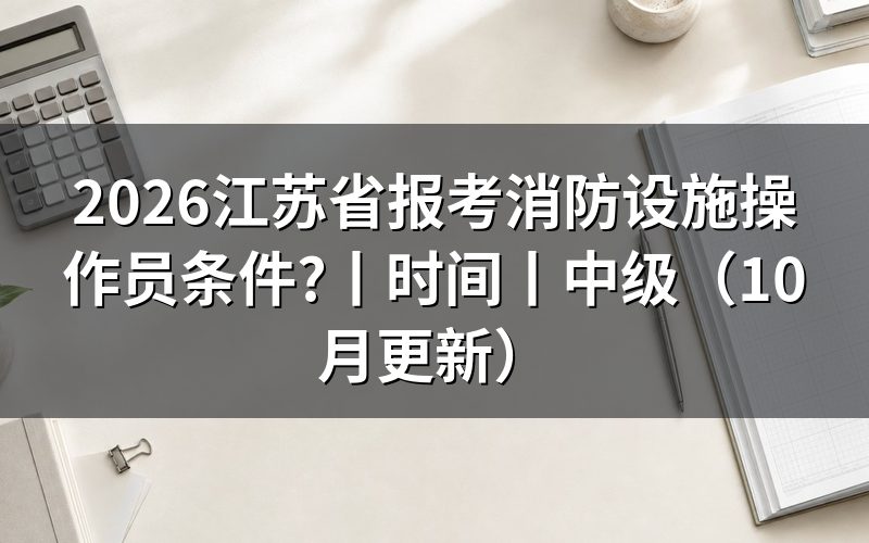 江苏省消防设施操作员报考条件，看报名表申报等级