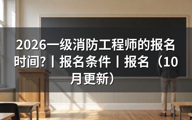 国家一级消防工程师的报名时间,查看报名入口