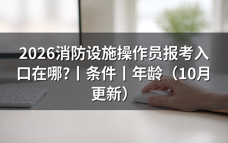 消防设施操作员报考中心入口,先核对审核状态