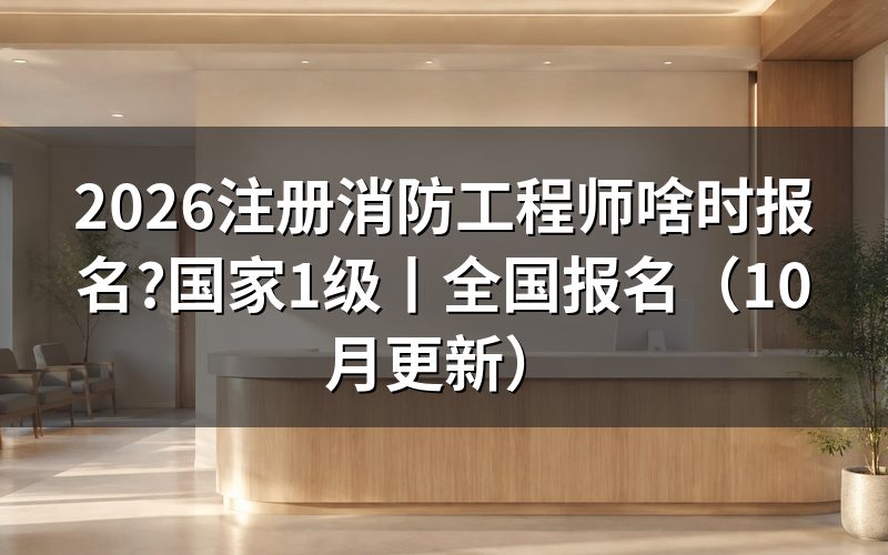 一级消防工程师啥时候报名,看报名页面的日期