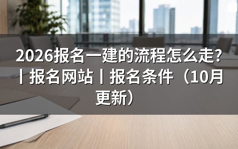 一建的报名时间和流程,先看报名信息页