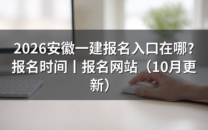 安徽一建报名入口,认准报名服务平台