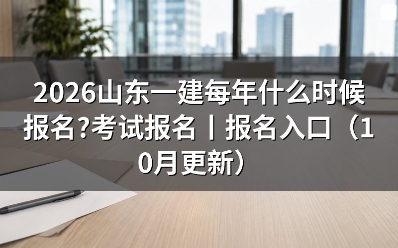 山东一建啥时候报名,看报名入口开放日期