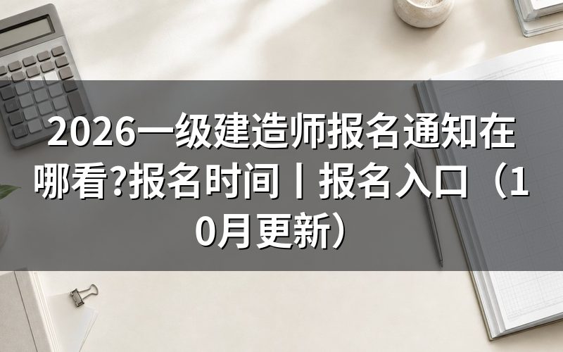 2026年一级建造师报名时间,核对通知日期