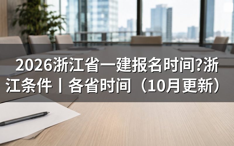 浙江地区一建报名时间,看报名平台开放日期