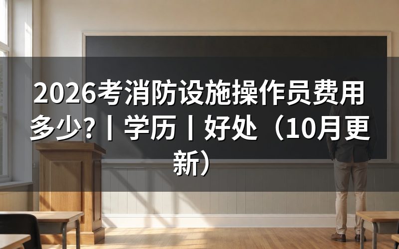 消防设施操作员报名费用,看缴费页面的项目名称