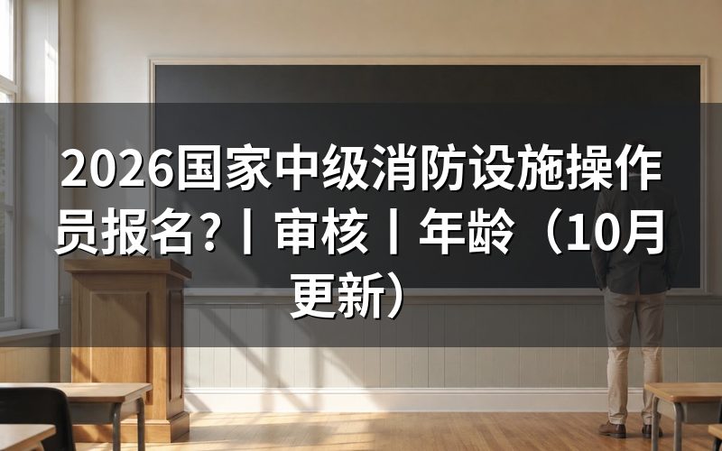 国家中级消防设施操作员考试报名,先填申报条件栏