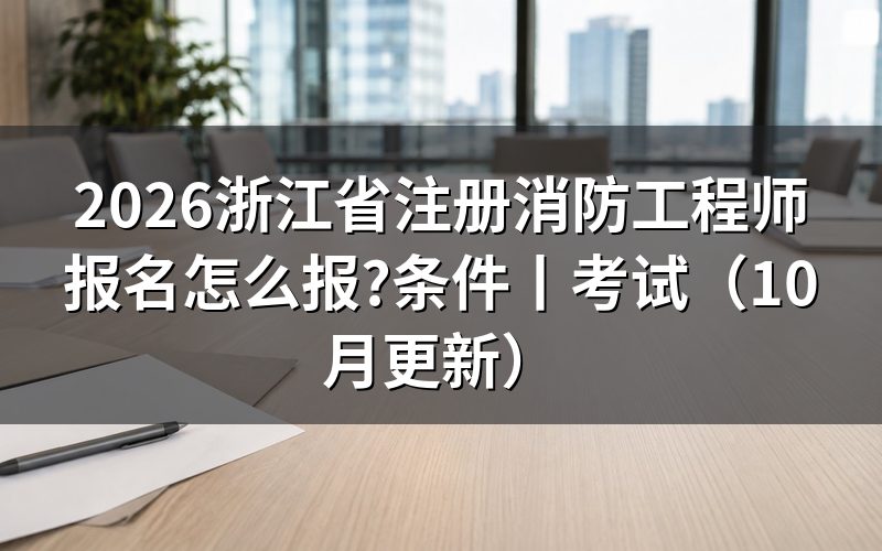 浙江省一级注册消防工程师报名，查看报名入口