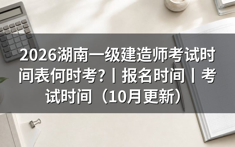 湖南一建考试时间,核对准考证上的科目行