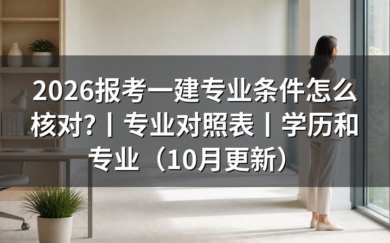 报考一建需要什么专业条件，看报名表专业栏